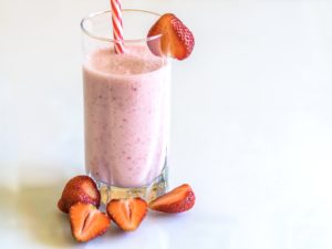 Delicious strawberry smoothie